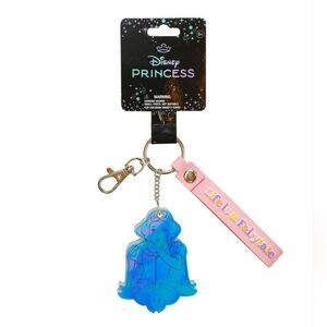 Disney Snow White Iridescent 3" Keychain +Mirror "Life Is A Fairytale" Strap NWT